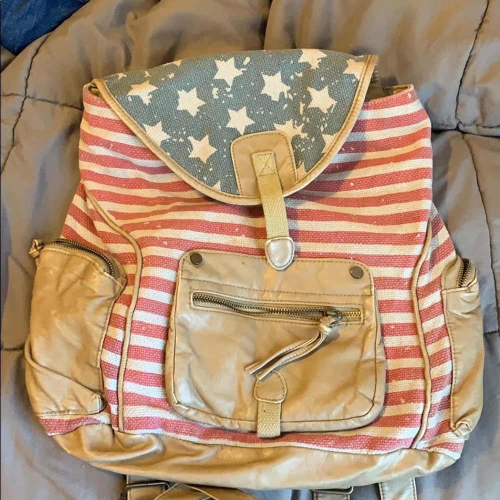 American flag backpack